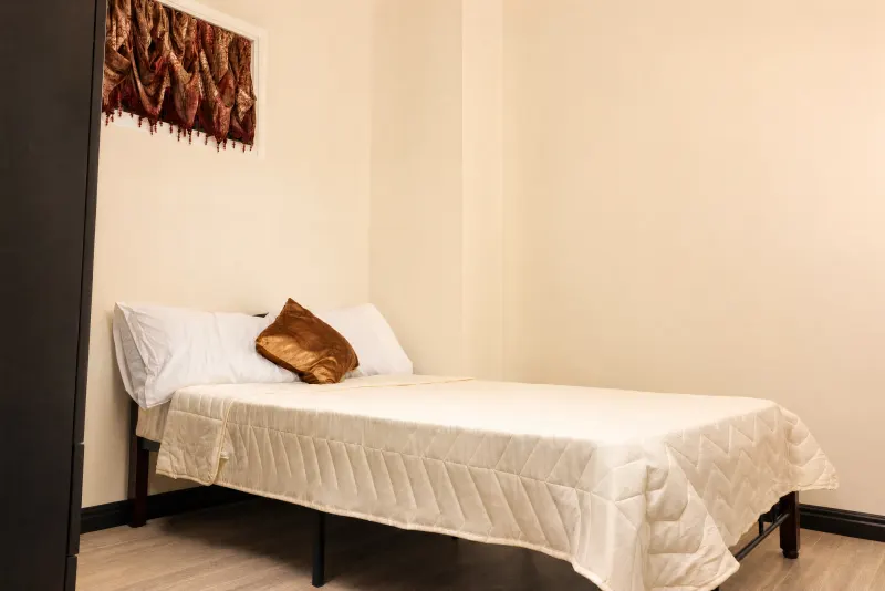 Second bedroom, softly furnished